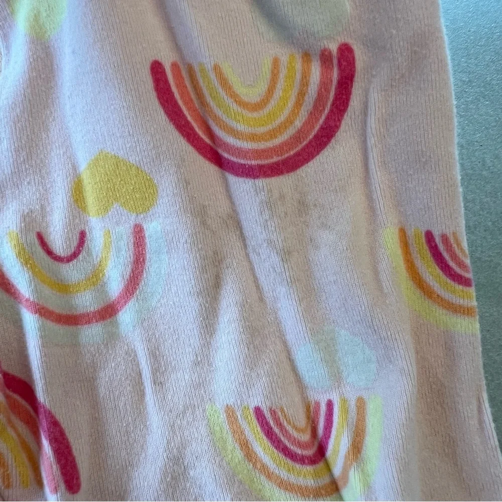 Nordstrom Glow In the Dark‎ Kids Toddler Rainbow Pajama Set Pink 3T